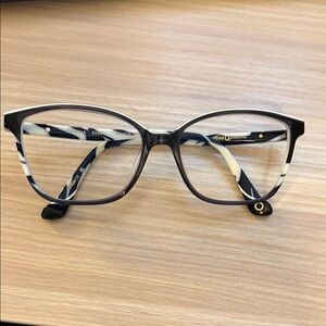 Stylish Etnia O Black and White Glasses frames
